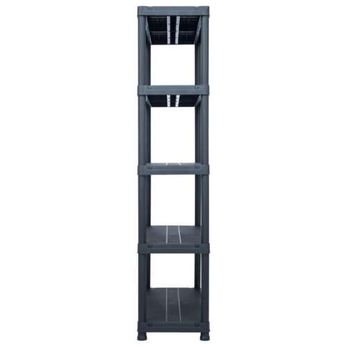 Storage Shelf Racks 2pcs Black 250KG 80x40x180cm Plastic - Image 4