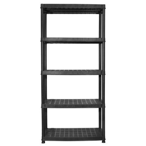 Storage Shelf 5-Tier Black 85x40x185cm Plastic - Image 4