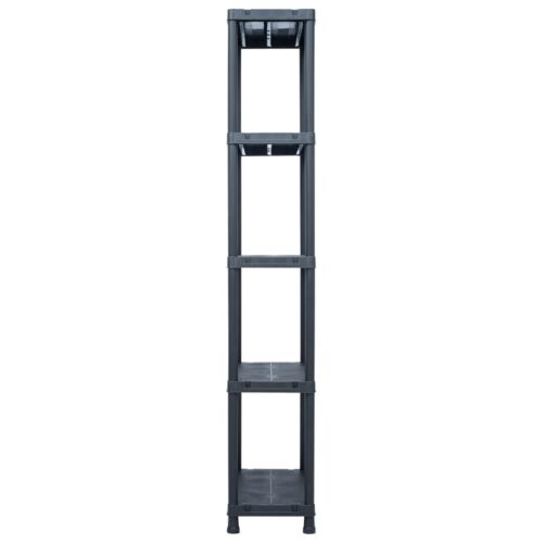 Storage Shelf Racks 2pcs Black 125KG 60x30x180cm Plastic - Image 4