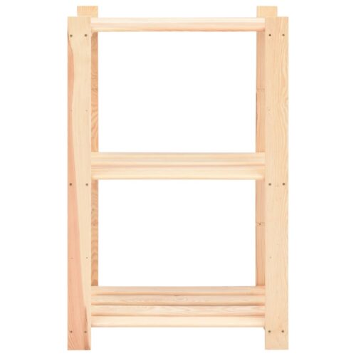 3-Tier Storage Rack 60x38x90cm Solid Pine Wood 150KG - Image 3