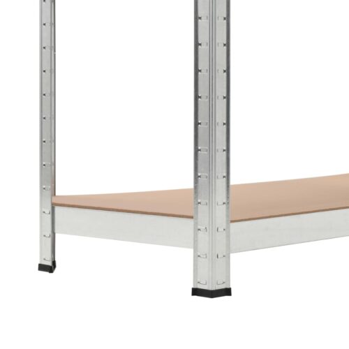 5-Layer Storage Shelf Silver Steel Engineered Wood - Image 6