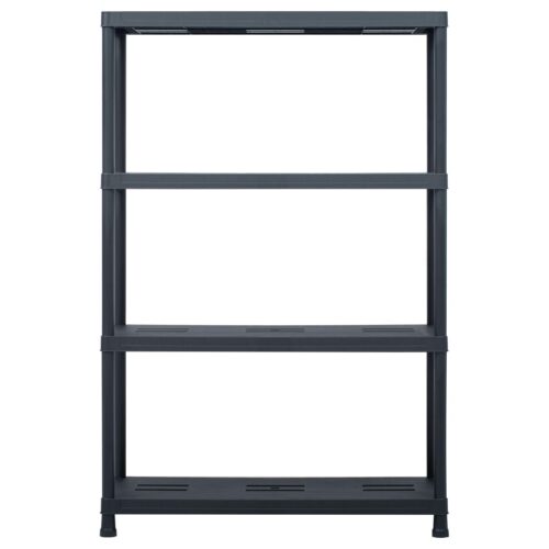 Storage Shelf Rack Black 220KG 90x40x138cm Plastic - Image 2