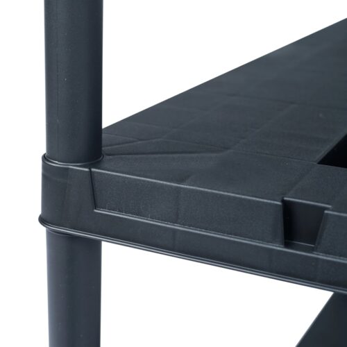 Storage Shelf Rack Black 220KG 90x40x138cm Plastic - Image 4