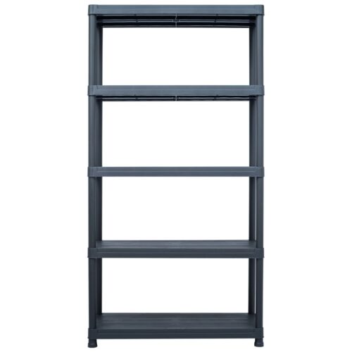 Storage Shelf Rack Black 250KG 80x40x180cm Plastic - Image 2