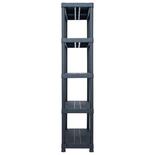 Storage Shelf Rack Black 250KG 80x40x180cm Plastic - Image 3