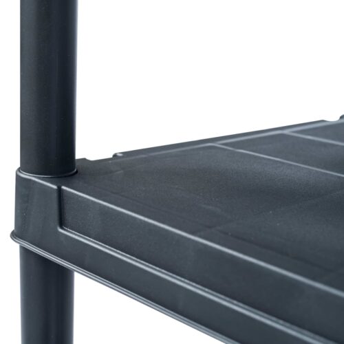 Storage Shelf Rack Black 250KG 80x40x180cm Plastic - Image 4