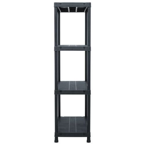 Storage Shelf Rack Black 100KG 60x30x138cm Plastic - Image 3