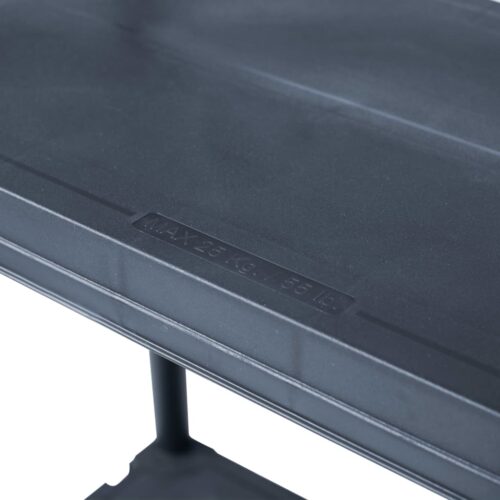 Storage Shelf Rack Black 100KG 60x30x138cm Plastic - Image 6