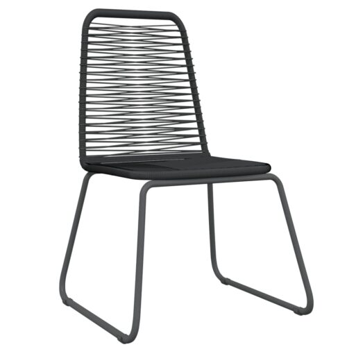 3-Piece Garden Dining Set Black - Image 4
