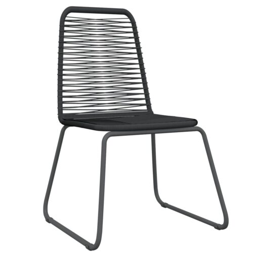 3-Piece Garden Dining Set Black - Image 2