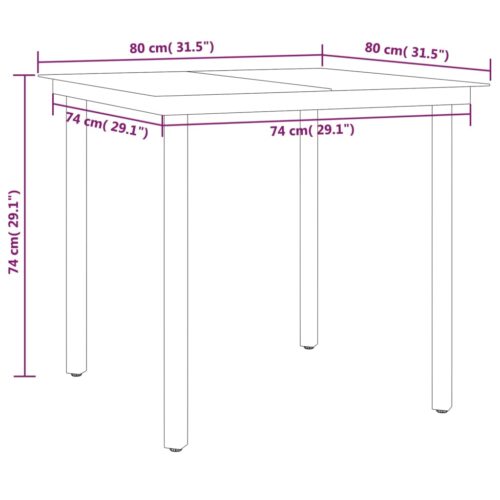 3-Piece Garden Dining Set Outdoor Patio Bistro Chairs Table Wooden Furniture - Image 7