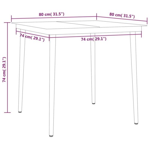 3-Piece Garden Dining Set Outdoor Patio Bistro Chairs Table Wooden Furniture - Image 7