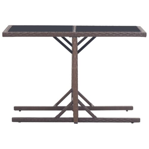 3-Piece Garden Dining Set Brown - Image 10