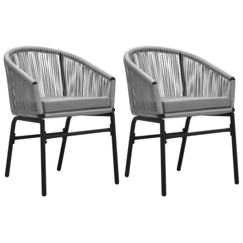 3-Piece Garden Dining Set Grey - Image 2