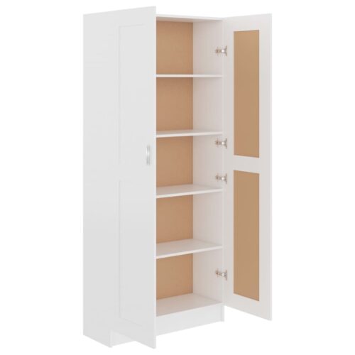 Book Cabinet White 82.5x30.5x185.5cm Engineered Wood - Image 4