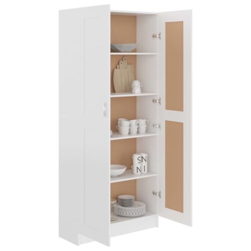 Book Cabinet White 82.5x30.5x185.5cm Engineered Wood - Image 5