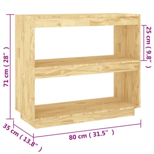 Book Cabinet 80x35x71cm Solid Pinewood - Image 8