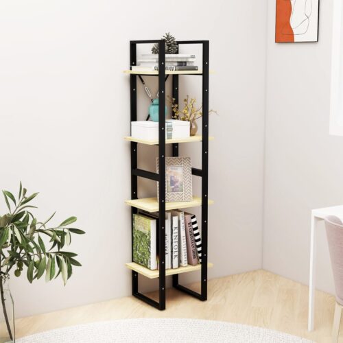4-Tier Book Cabinet 40x30x140cm Solid Pine Wood - Image 3