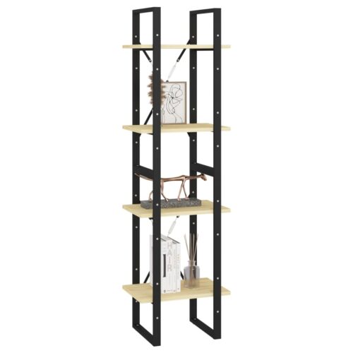 4-Tier Book Cabinet 40x30x140cm Solid Pine Wood - Image 4