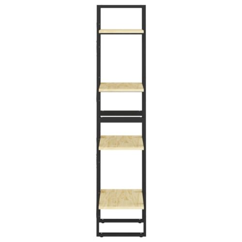 4-Tier Book Cabinet 40x30x140cm Solid Pine Wood - Image 6