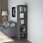 Book Cabinet/Room Divider Grey 40x35x167cm Solid Wood Pine