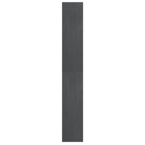 Book Cabinet/Room Divider Grey 40x30x199cm Solid Pinewood - Image 6