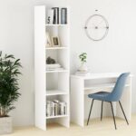 Book Cabinet White 40x35x180cm Engineered Wood