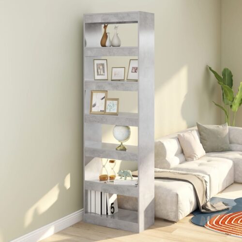 Book Cabinet/Room Divider Concrete Grey 60x30x198cm
