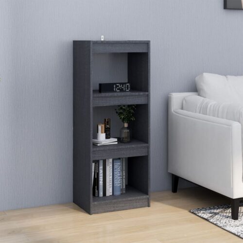Book Cabinet/Room Divider Grey 40x30x103.5cm Solid Pinewood - Image 3