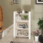 Book Cabinet/Room Divider White 80x35x125cm Solid Wood Pine