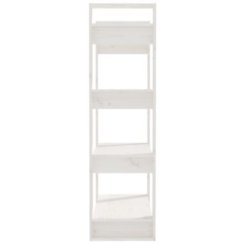 Book Cabinet/Room Divider White 80x35x125cm Solid Wood Pine - Image 6