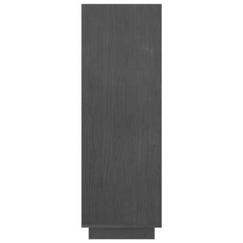 Book Cabinet/Room Divider Grey 80x35x103cm Solid Pinewood - Image 6