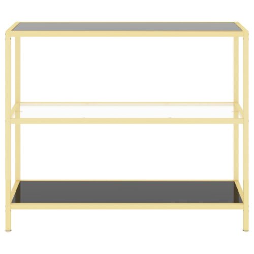 Shelf Black Transparent 100x36x90cm Tempered Glass - Image 3