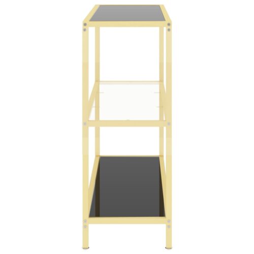Shelf Black Transparent 100x36x90cm Tempered Glass - Image 4