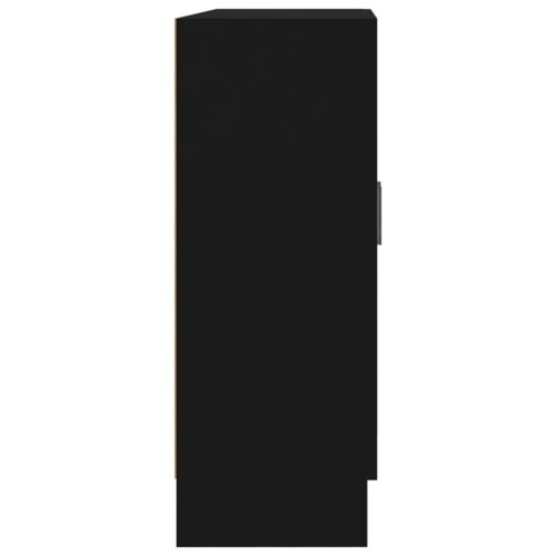 Vitrine Cabinet Black 82.5x30.5x80cm Engineered Wood - Image 7