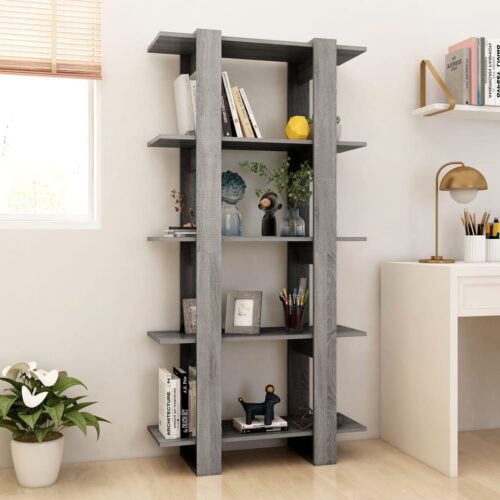 Book Cabinet/Room Divider Grey Sonoma 80x30x160cm Engineered Wood - Image 3