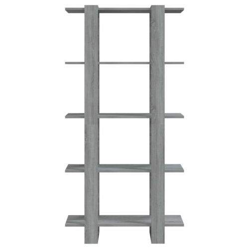 Book Cabinet/Room Divider Grey Sonoma 80x30x160cm Engineered Wood - Image 5