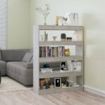 Book Cabinet/Room Divider Concrete Grey 100x30x135cm