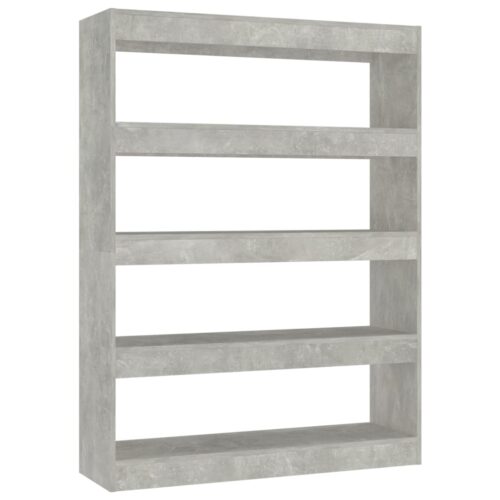 Book Cabinet/Room Divider Concrete Grey 100x30x135cm - Image 2