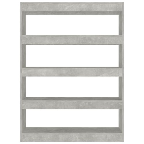 Book Cabinet/Room Divider Concrete Grey 100x30x135cm - Image 3