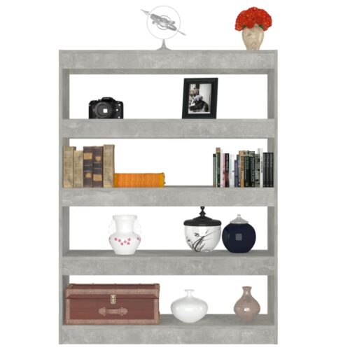 Book Cabinet/Room Divider Concrete Grey 100x30x135cm - Image 6