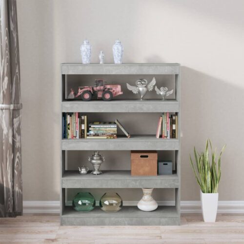 Book Cabinet/Room Divider Concrete Grey 100x30x135cm - Image 7