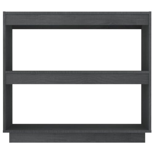 Book Cabinet Grey 80x35x71cm Solid Pinewood - Image 5