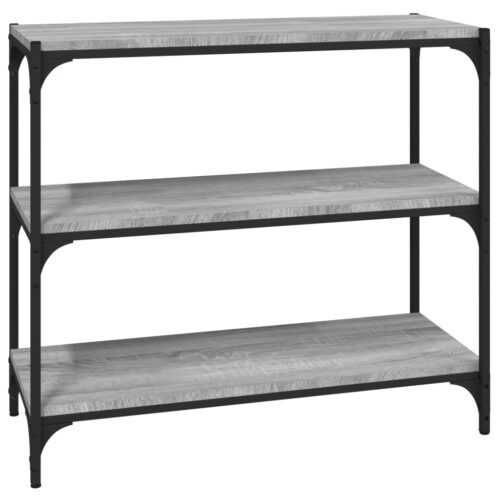Book Cabinet Grey Sonoma 80x33x70.5cm Engineered Wood Steel - Image 2