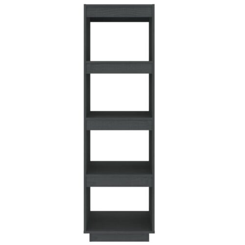 Book Cabinet/Room Divider Grey 40x35x135cm Solid Pinewood - Image 5