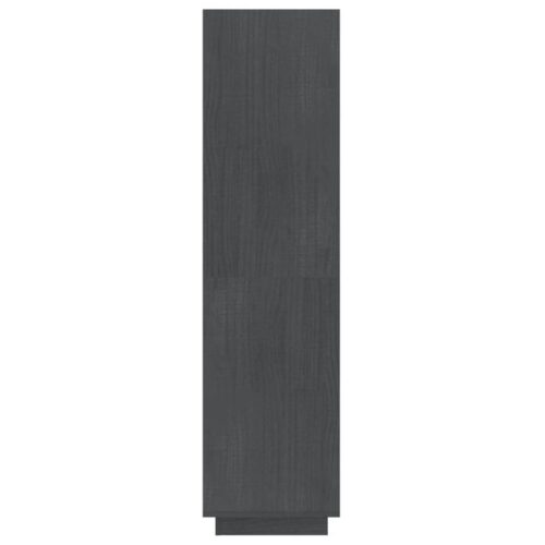 Book Cabinet/Room Divider Grey 40x35x135cm Solid Pinewood - Image 6