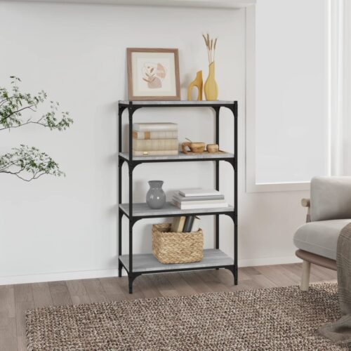 Book Cabinet Grey Sonoma 60x33x100cm Engineered Wood Steel