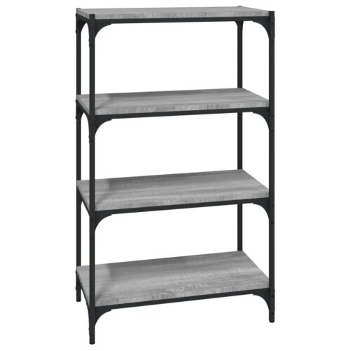 Book Cabinet Grey Sonoma 60x33x100cm Engineered Wood Steel - Image 2