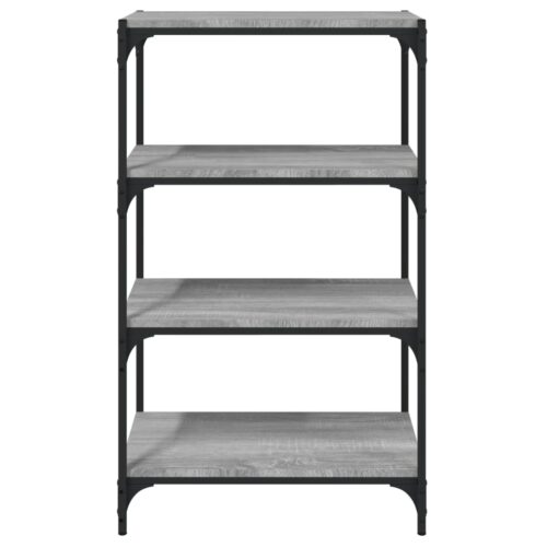Book Cabinet Grey Sonoma 60x33x100cm Engineered Wood Steel - Image 5