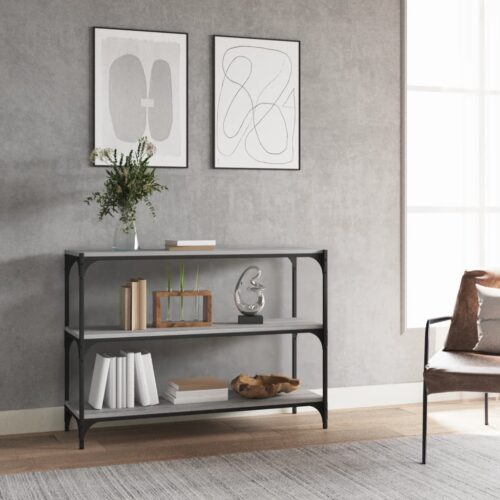 Book Cabinet Grey Sonoma 100x33x70.5cm Engineered Wood Steel